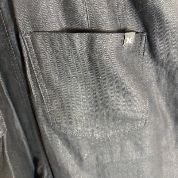 HURLEY Sz M Short Overalls 50% Cotton 50% Linen Blend Adjustable Straps NEW - Picture 9 of 14